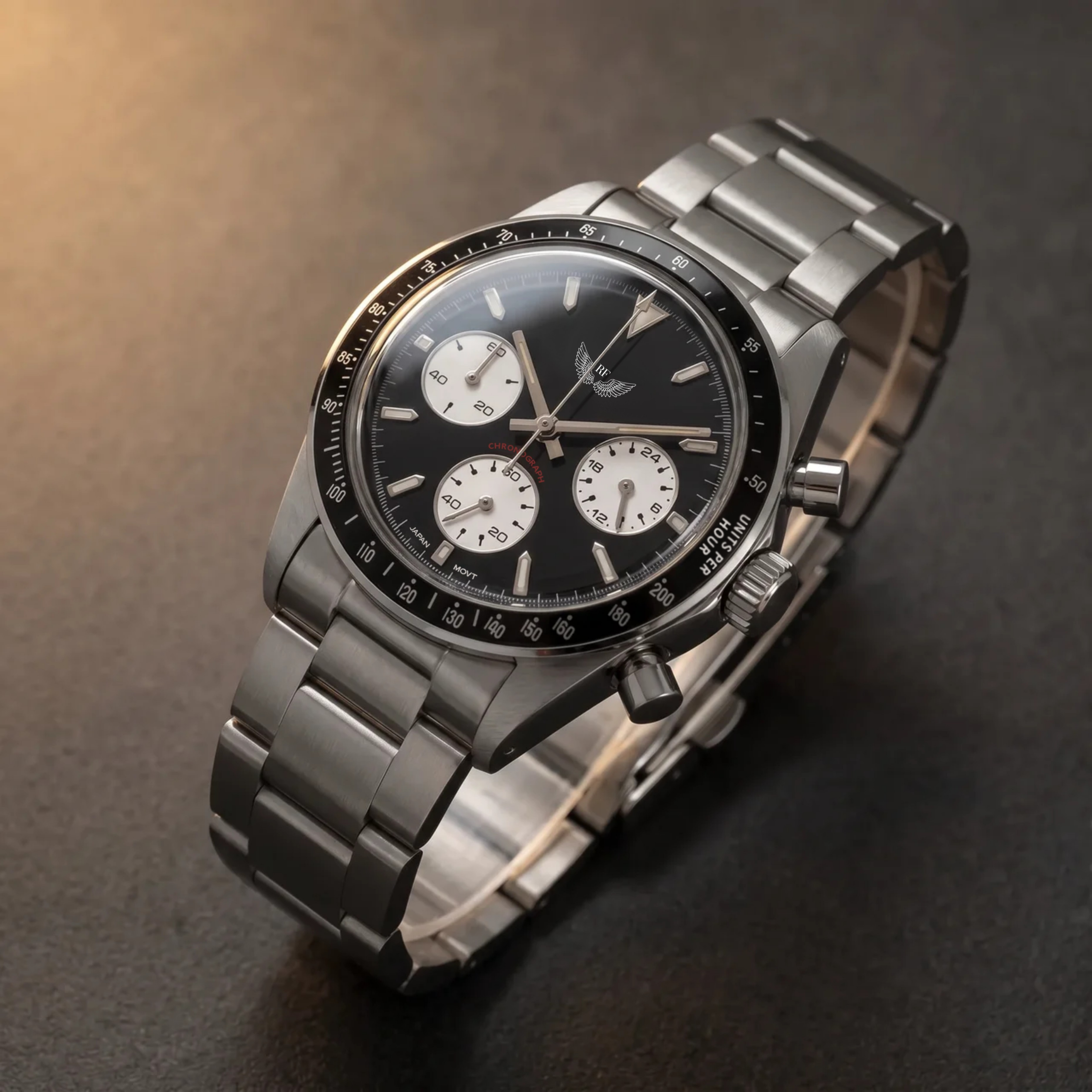 Vintage Black Chronograph 37mm