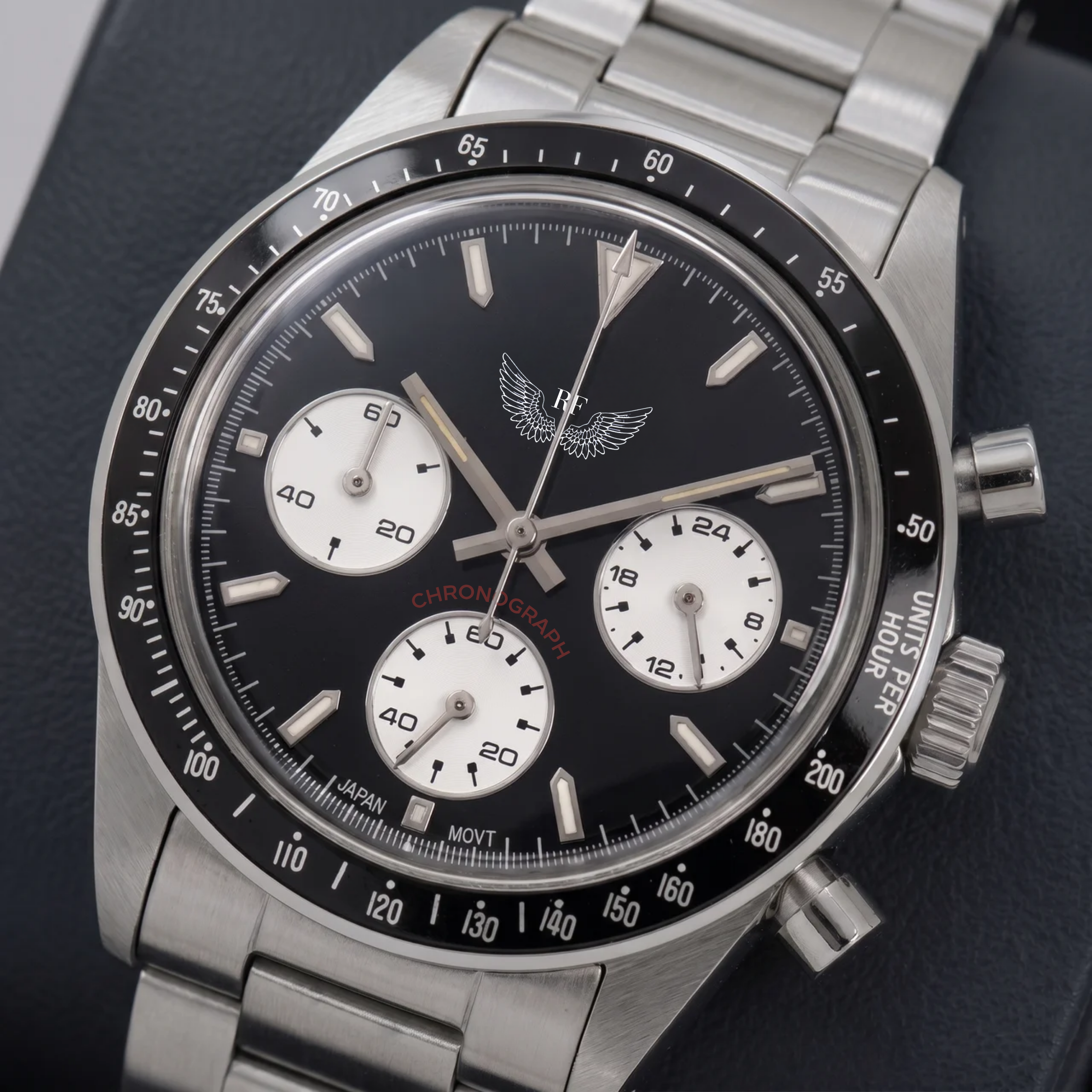 Vintage Black Chronograph 37mm