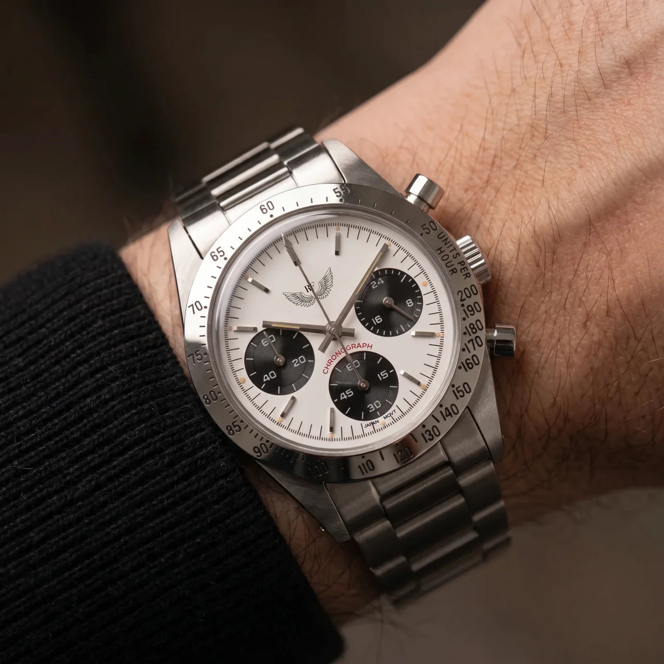 Vintage White Chronograph 37mm