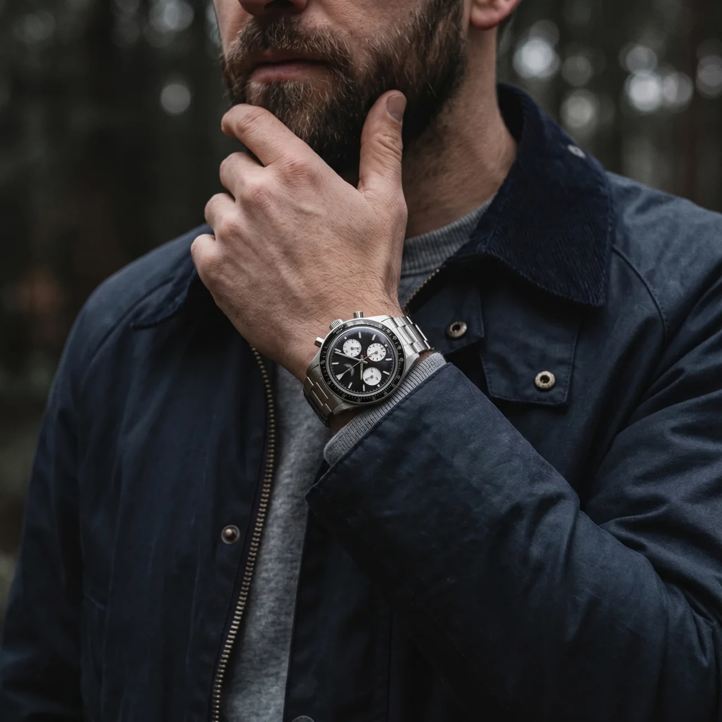 Vintage Black Chronograph 37mm