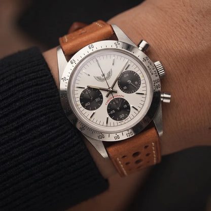 Vintage White Chronograph 37mm