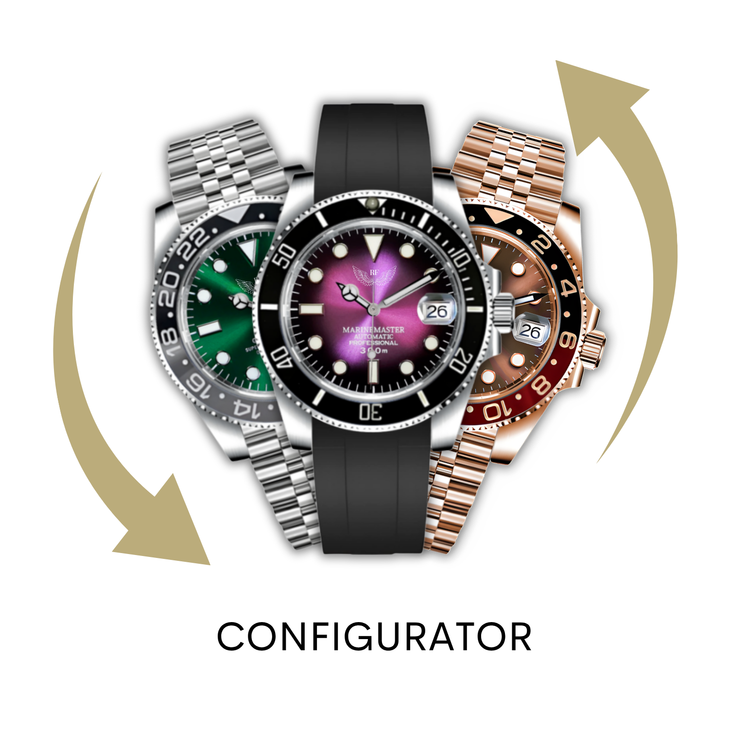 Dive Dual Time hand-assembled watch