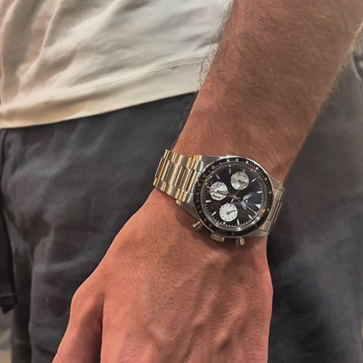 Zebra Chronograph 37mm Black on the wrist