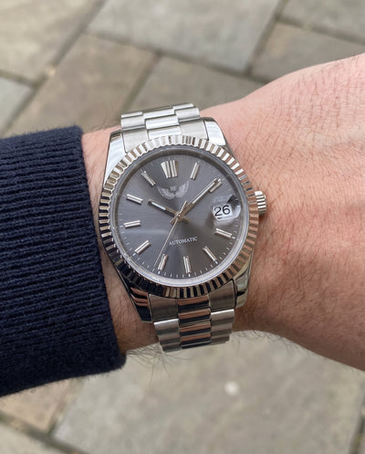 Grey Dial on the wrist