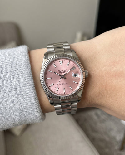 Pink Dial on the wrist